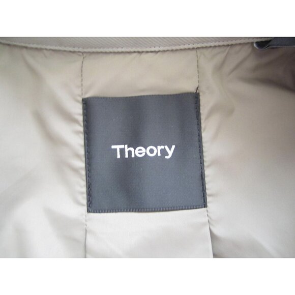 New Women Theory Full Zip Button Snap Pale Green Nylon Jacket Sz S (WS69) - Picture 3 of 11